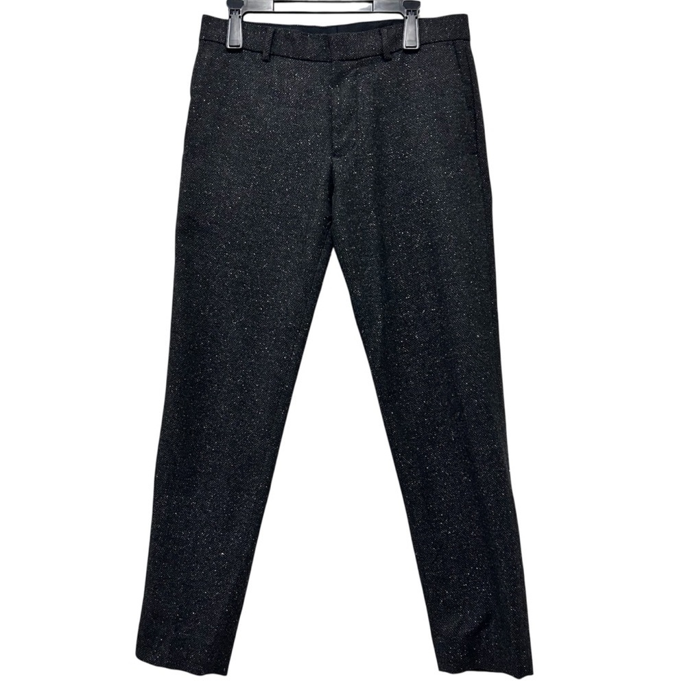 Club Monaco Black Tweed Sutton Slim Trousers SZ 31